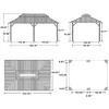 PURPLE LEAF Outdoor Gazebo Aluminum Frame Galvanized Steel Double Roof Patio Hardtop Gazebo with Curtains and Netting for Patio Lawn and Garden - 2 of 4