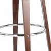 FURNIinspire Counter And Bar Stools Mid-Century Modern Upholstered Swivel Bar Stool Barstool, Counter Height Stool Chair, Brown, 20"*20.75"*42.75" - 4 of 4