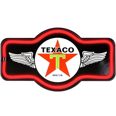 Vintage Texaco LED Neon Light Sign with Wings