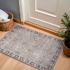 World Rug Gallery Elise Blue Distressed Medallion Indoor Rug – Flat Pile, Washable with Non-Slip Backing - 2 of 4