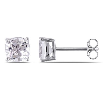 EVERLY JEWELRY | Sterling Silver 2 1/2ct TGW White Topaz Solitaire Stud Earrings