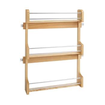 Distressed Wood Spice Rack Storage Organizer Shelf, 3 Tier – MyGift