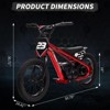 Electric Dirt Bike for Kids, 250W Electric Motorcycle, Electric Balance Bike for Ages 6-12, 3 Speed Settings, 16IN Off-Road Tires - 4 of 4