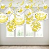 Big Dot of Happiness Let's Go Bananas - Tropical Party Hanging Decor - Party Decoration Swirls - Set of 40 - image 3 of 4