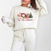 Tis' The Season Watercolor - Women's Lightweight Garment Dyed Sweatshirt - 3 of 4