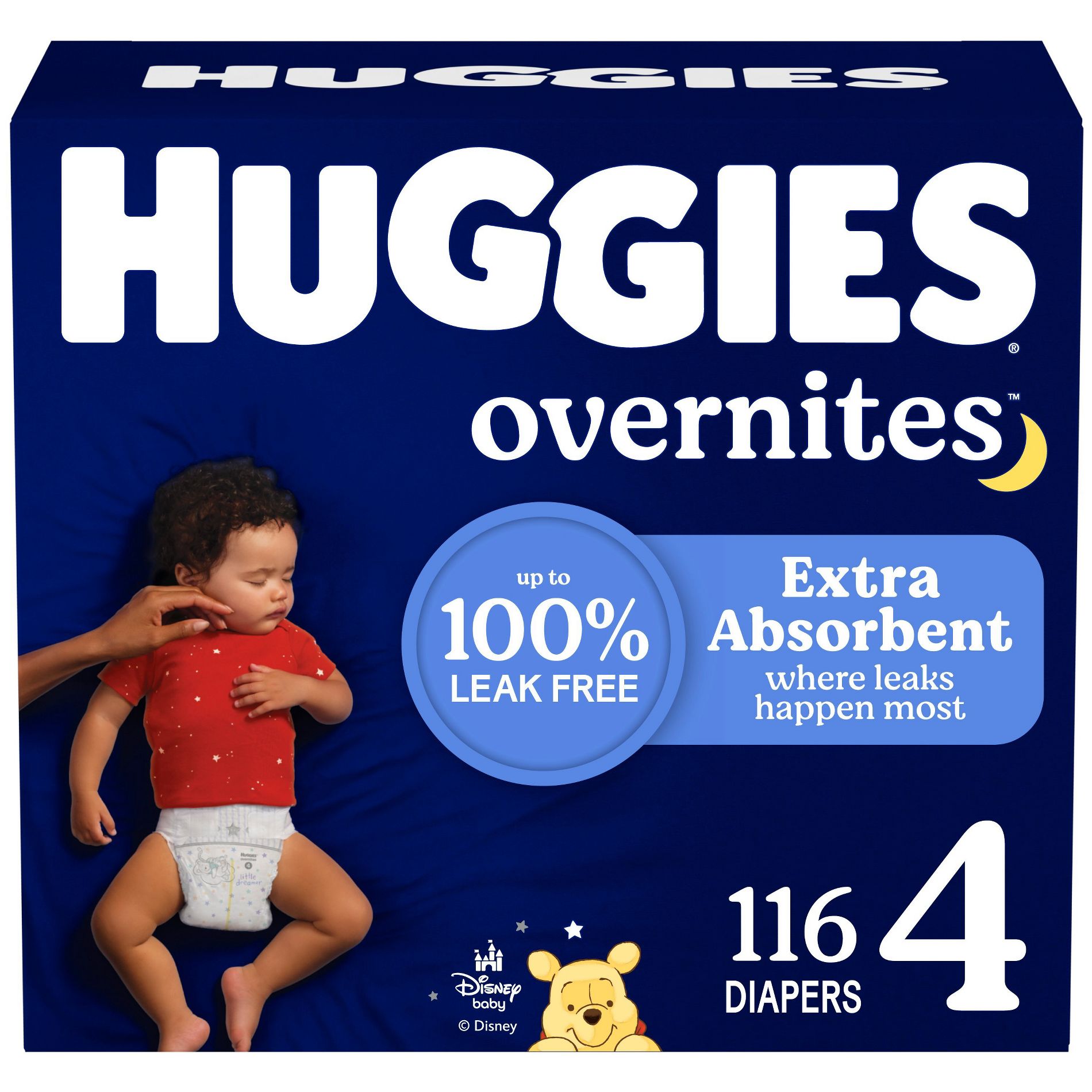 Huggies Overnites Nighttime Baby Diapers- Size 4 - 116ct