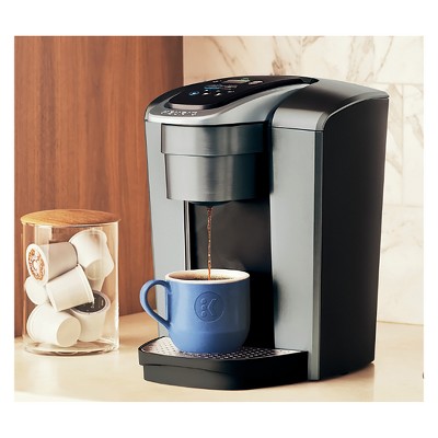 K-Elite Brushed Slate Single-Serve Coffee Maker with Iced Setting