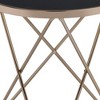 Royal Hampton End Table, Black Glass & Champagne - 3 of 4