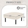 Kumasinova Small Ottoman Footstool with Legs,Corduroy Ottoman Foot Stool with Soft Padded seat,Square Footstool for Living Room,Bedroom - 2 of 4