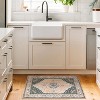 Boho Floral Washable Rug - Faux Lambskin Velvet with Non-Slip Backing for Living Room, Bedroom, Kitchen - 2 of 4
