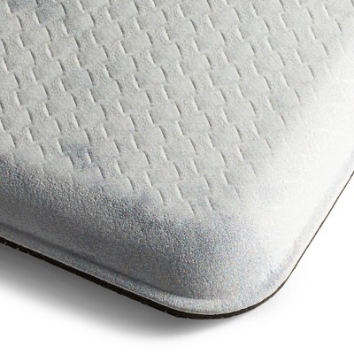 Cream and Blue Damask Anti-Fatigue Kitchen Mat