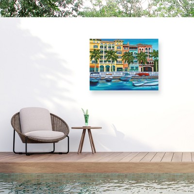 "Tropical Rendezvous I" Outdoor Canvas