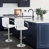 BestMasssage Bar Stools Set of 2 Adjustable Bar Stool Bar Chairs, White - 2 of 4