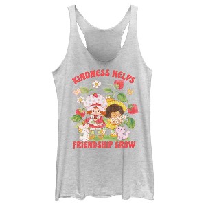 Women's Strawberry Shortcake Kindness Helps Friendship Grow Racerback Tank Top - 1 of 4