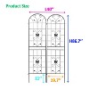 YONWAY 2 Pack Metal Garden Trellis, 86.7x19.7 in, Fence Rustproof Garden Trellis, for Climbing Plants Support Roses Flower Outdoor Lawn - 3 of 4