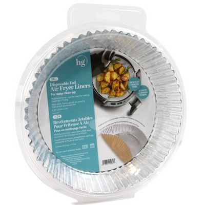 The Lakeside Collection Set of 24 Foil Air Fryer Liners