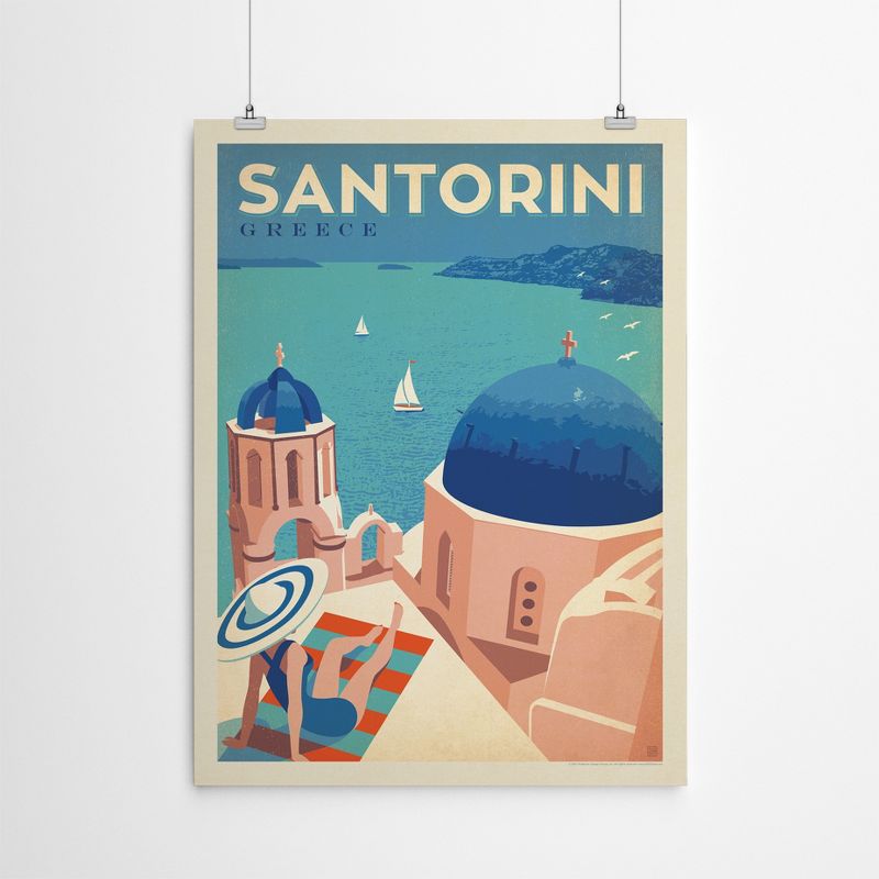 Americanflat Vintage Coastal Greece Santorini By Anderson Design Group Poster, 4 of 7