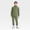 Boys' Quarter Zip Relaxed Fit Fleece Pullover Sweatshirt - Cat & Jack™ - 3 of 3