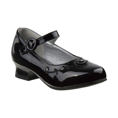 Josmo Little Girls Low Heel Mary Jane Dress Shoes - Black Patent, 3 ...