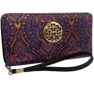 Rebecca & Rifka Paisley Print Medallion Zip Wristlet Wallet - 1 of 1