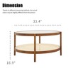 Modern Farmhouse Living Room Coffee Table Set, Stylish and Elegant Nesting Round Wooden Table,Side End table set for Living Room,Bedroom-1pc,Big Table - 4 of 4