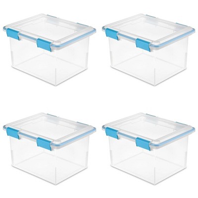 clear plastic stacking boxes