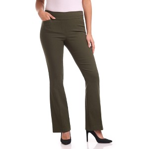 Rekucci EcoCosy Pull-On Bootcut Pants with Butter Soft Comfort and Effortless Flow - 1 of 4