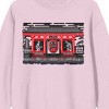 Godzilla Classic Shin and Mecha Shin in Pagoda Adult Pink Crew Neck Sweatshirt - 2 of 2