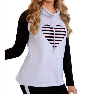 Women's Drawstring with Heart Sweatshirt - ANGEL