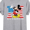 Women's - Disney - Mickey Flag All American Oversized Graphic T-Shirt - 2 of 4