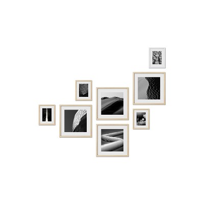 Haus and Hues Fleetwood Gallery Wall Frame Set with Real Glass and Mat