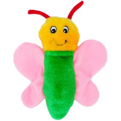 ZippyPaws - Crinkles, Squeaky Plush Small Dog Toy - Butterfly