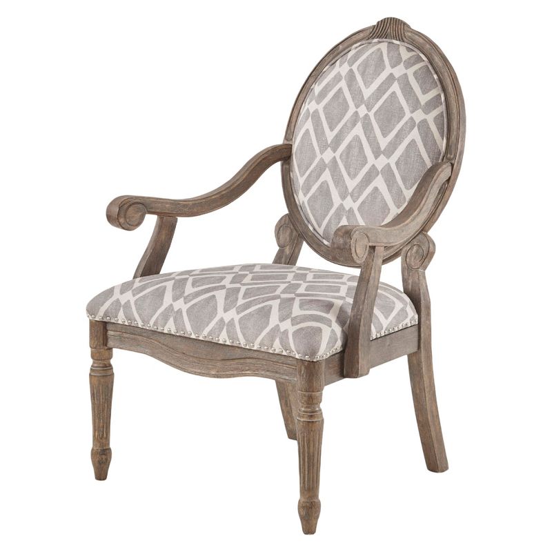 Hudson Exposed Wood Armchair - Gray/White, 1 of 10