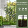 Tangkula Metal Garden Trellis for Climbing Plants 2/4/6 Pack Fence Trellis Panels 87” Tall Retro Style Cucumber Trellis - 3 of 4