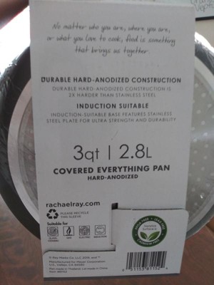 Rachael Ray Create Delicious 3qt Everyday Pan Gray Shimmer : Target