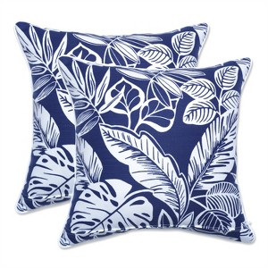 2pc Delray Outdoor/Indoor Throw Pillows - Pillow Perfect - 1 of 4