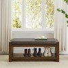 PAGED Storage Shoe Bench with Lower Shelf Shoe Rack, Modern Entryway Bench with Removable Cushion for Family Room, Entryway - 2 of 4