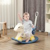 SEVOBAL Toy Vehicles 4 in 1 Rocking Horse Ride On with Detachable Push Handle Balance Board for Toddlers - 4 of 4