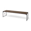 HomeRoots Rectangular Mango Woodmedium Brown Top And Black Iron Base Accent Bench - 4 of 4