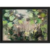 HomeRoots Water Lilies Summer Pond Brown Framed Print Wall Art - 4 of 4