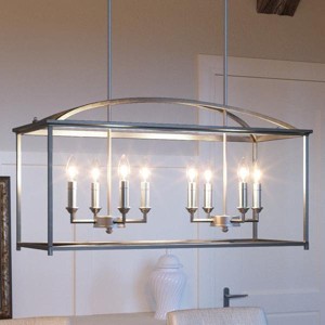 Urban Ambiance Luxury Mediterranean Chandelier,  16.5"H x 30.125"W,  Brushed Nickel Finish, UHP2651 - 1 of 4