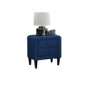 NicBex 2 Drawers Nightstand Bedside Table with Velvet Finish End Table with Tempered Legs for Bedroom, Living Room - 3 of 4