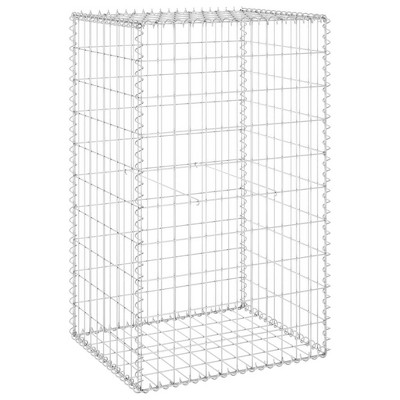 vidaXL Gabion Wall with Covers Galvanized Steel 23.6"x19.7"x39.4"