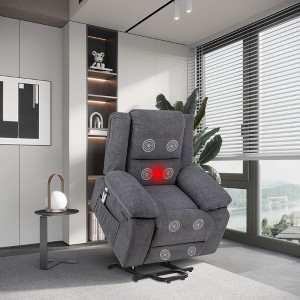 NicBex Linen Lift Recliner Chair for Elderly,Massage Chairs with Vibration Massage and Lumbar Heating,Reclining Chairs for Living Room - 1 of 4