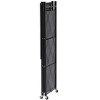 J&V TEXTILES Foldable Storage Shelf with Wheels - Metal Collapsible Shelving Unit Display, Rolling Cart for Books Kitchen Storage Shelves - 4 of 4