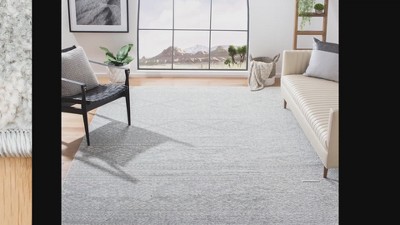 Ivory and Navy Geometric Hand-knotted Runner Rug