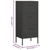 vidaXL Storage Cabinet Navy Blue Steel Medium Adjustable Feet - 4 of 4