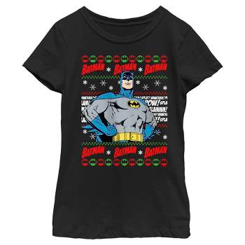 Girl's Batman Christmas Sweater T-Shirt