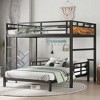 Racxily Full XL over Full XL Metal Bunk Bed/Metal Loft Bed,Separable Bunk Beds,with raised security fence - 2 of 4
