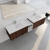 SEVOBAL Bathroom Vanities 84 Inch Combination Vanity Soft Close Doors for Bathroom, Brown, 82.9"*18.1"*19.3" - 2 of 4